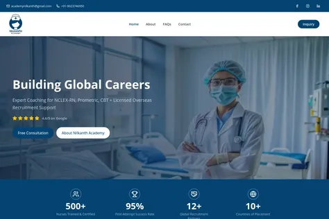 Nilkanth Academy — Education website by KnownClick
